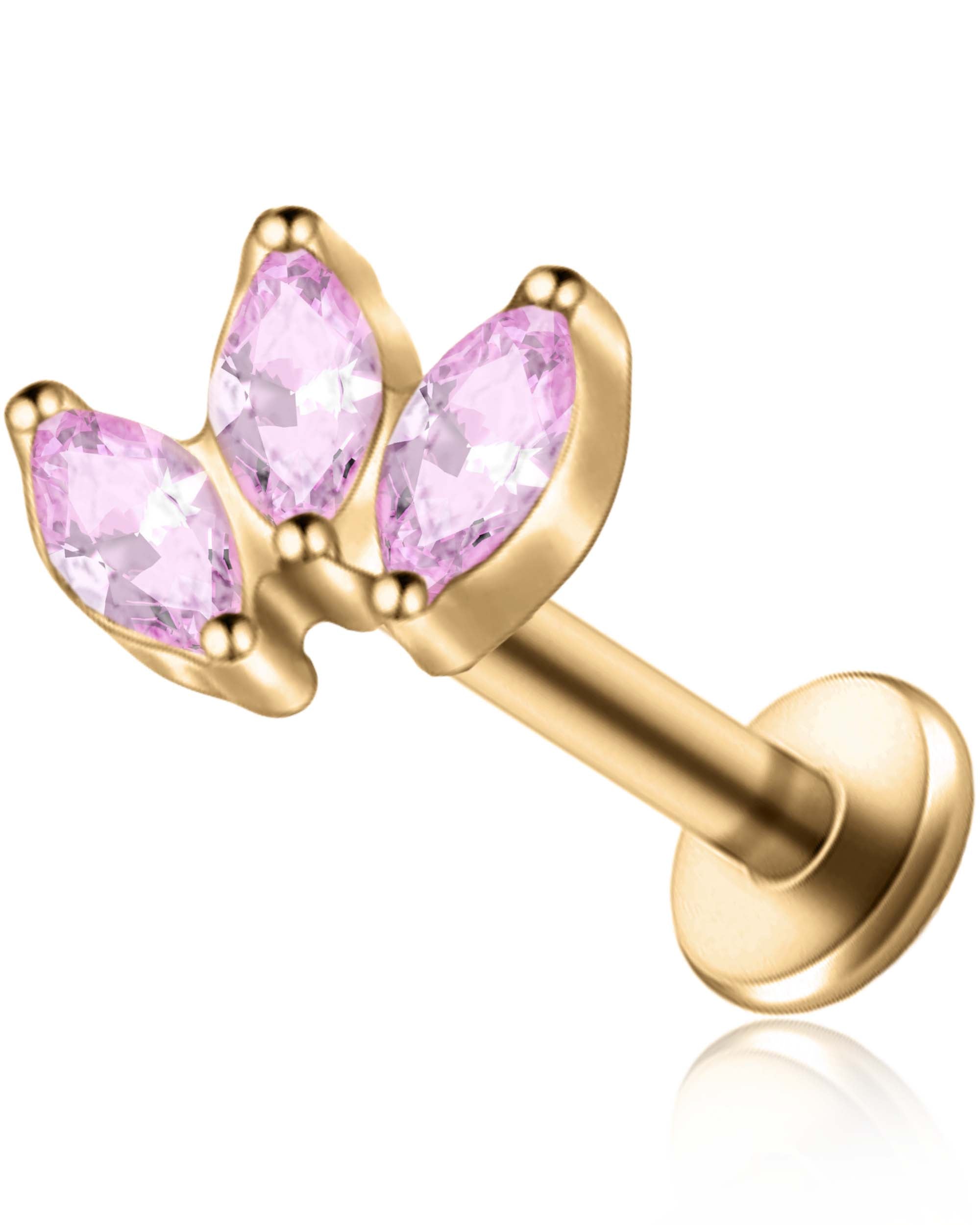 Alma Marquise Flat Back Stud