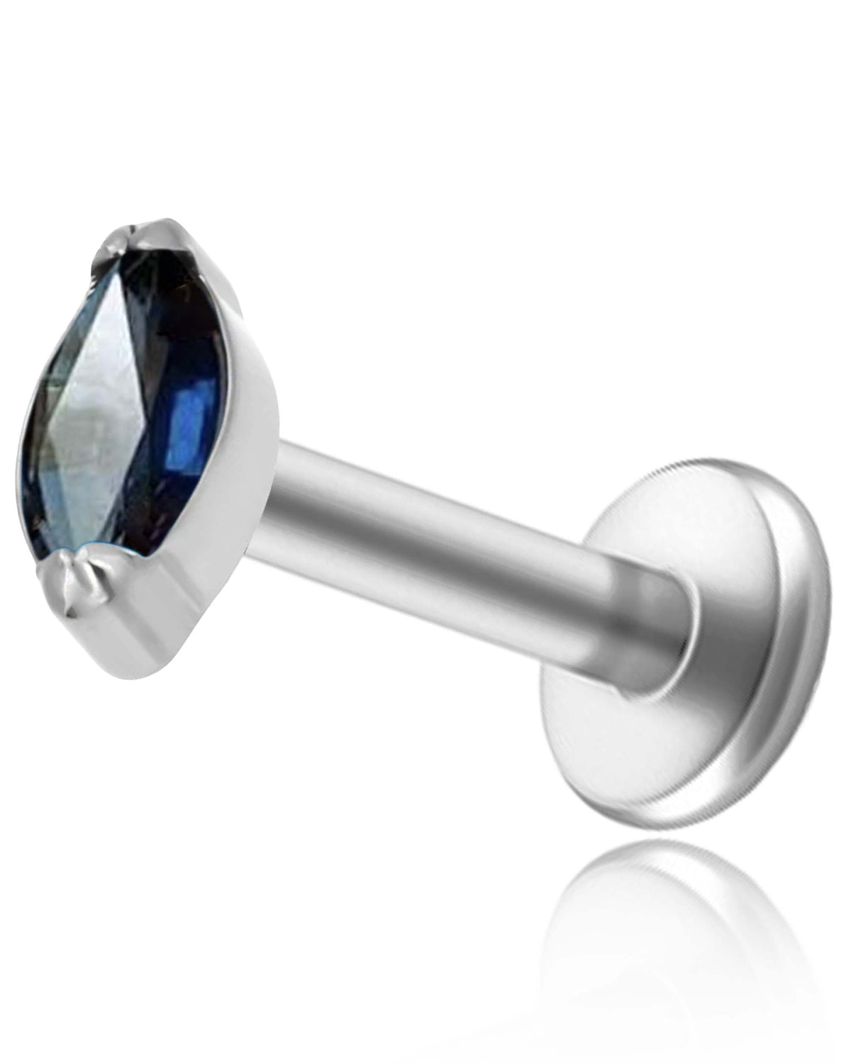 Small Marquise Crystal Titanium Ear Piercing Earring Stud 16G Internally Threaded - www.Impuria.com #earpiercings