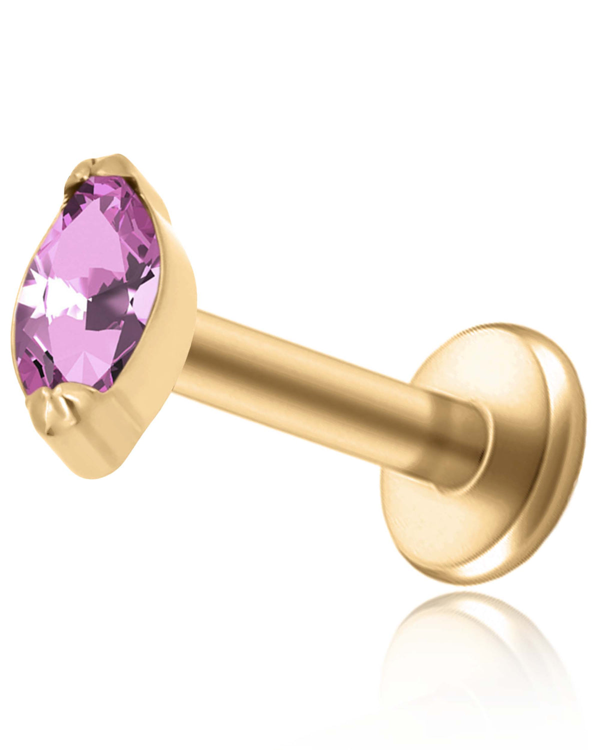 Small Marquise Crystal Titanium Ear Piercing Earring Stud 16G Internally Threaded - www.Impuria.com #earpiercings