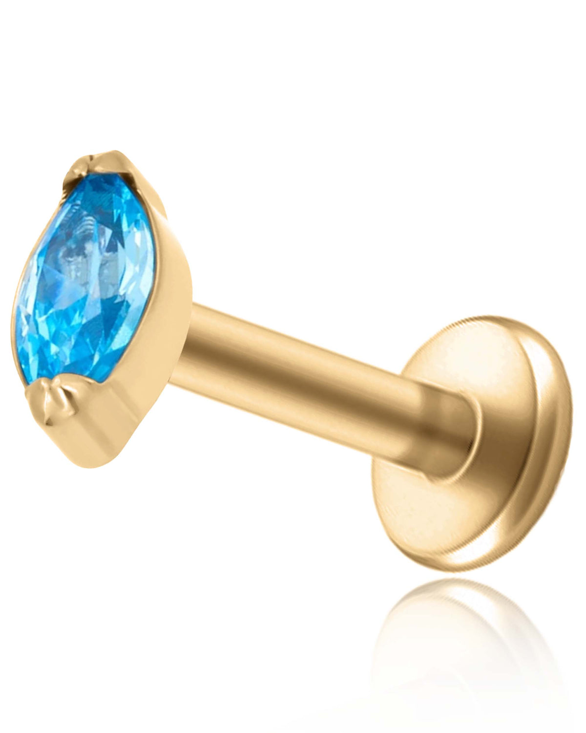 Small Marquise Crystal Titanium Ear Piercing Earring Stud 16G Internally Threaded - www.Impuria.com #earpiercings