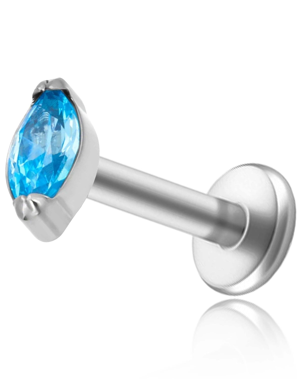 Small Marquise Crystal Titanium Ear Piercing Earring Stud 16G Internally Threaded - www.Impuria.com #earpiercings
