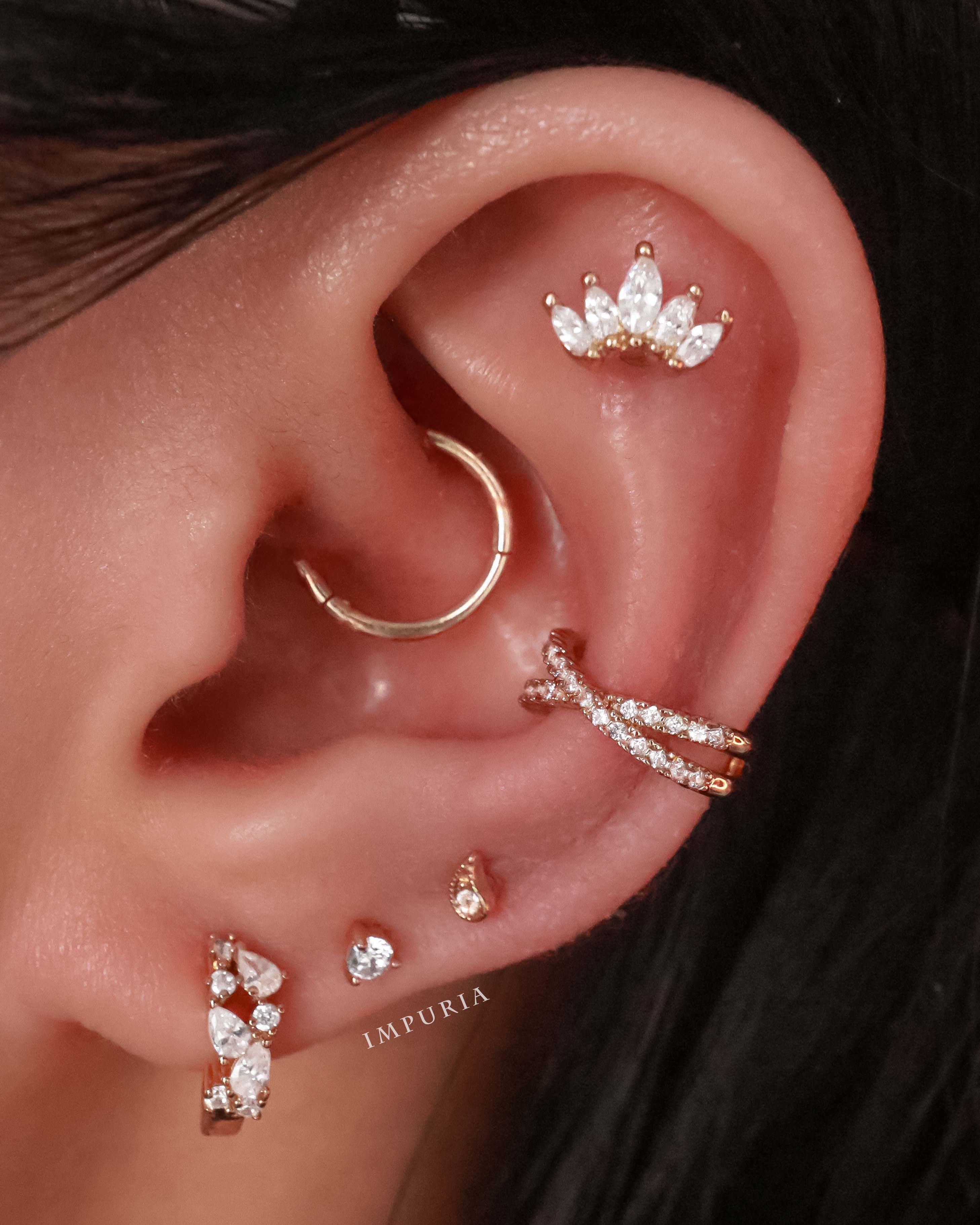 Harlow Marquise Flat Back Stud