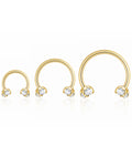 Sparkle Horseshoe Hoop Ring