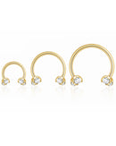 Sparkle Horseshoe Hoop Ring