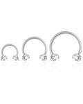 Sparkle Horseshoe Hoop Ring