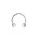 Sparkle Horseshoe Hoop Ring