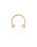 Sparkle Horseshoe Hoop Ring