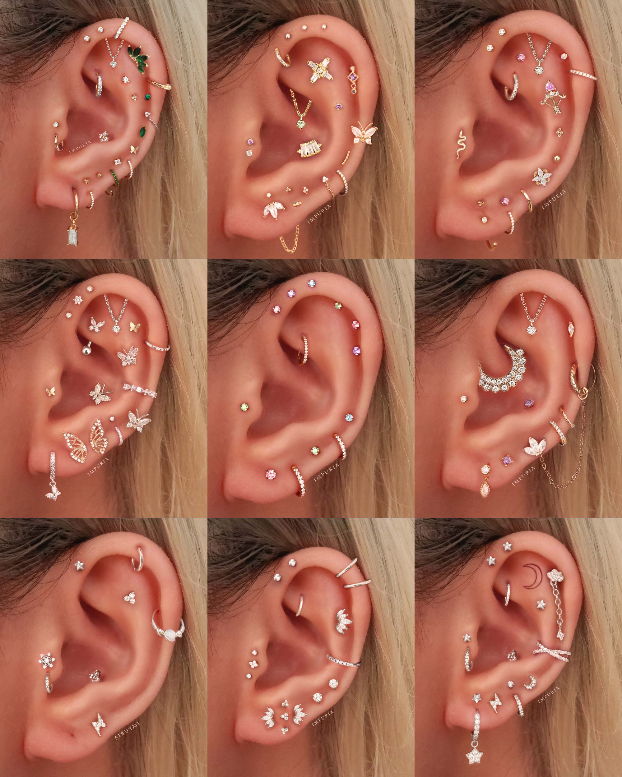 Single Cartilage Hoop Ring Clicker Earring - Cute Multiple Ear Piercing Ideas for Women - www.Impuria.com #earpiercings