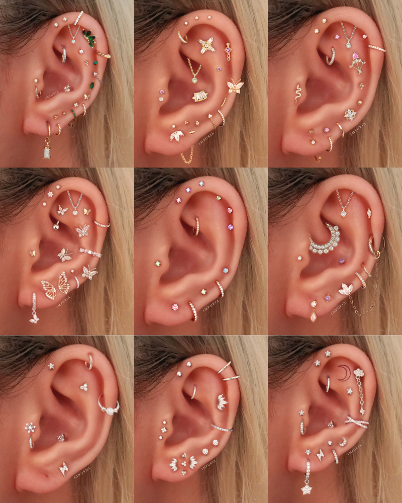 Single Cartilage Hoop Ring Clicker Earring - Cute Multiple Ear Piercing Ideas for Women - www.Impuria.com