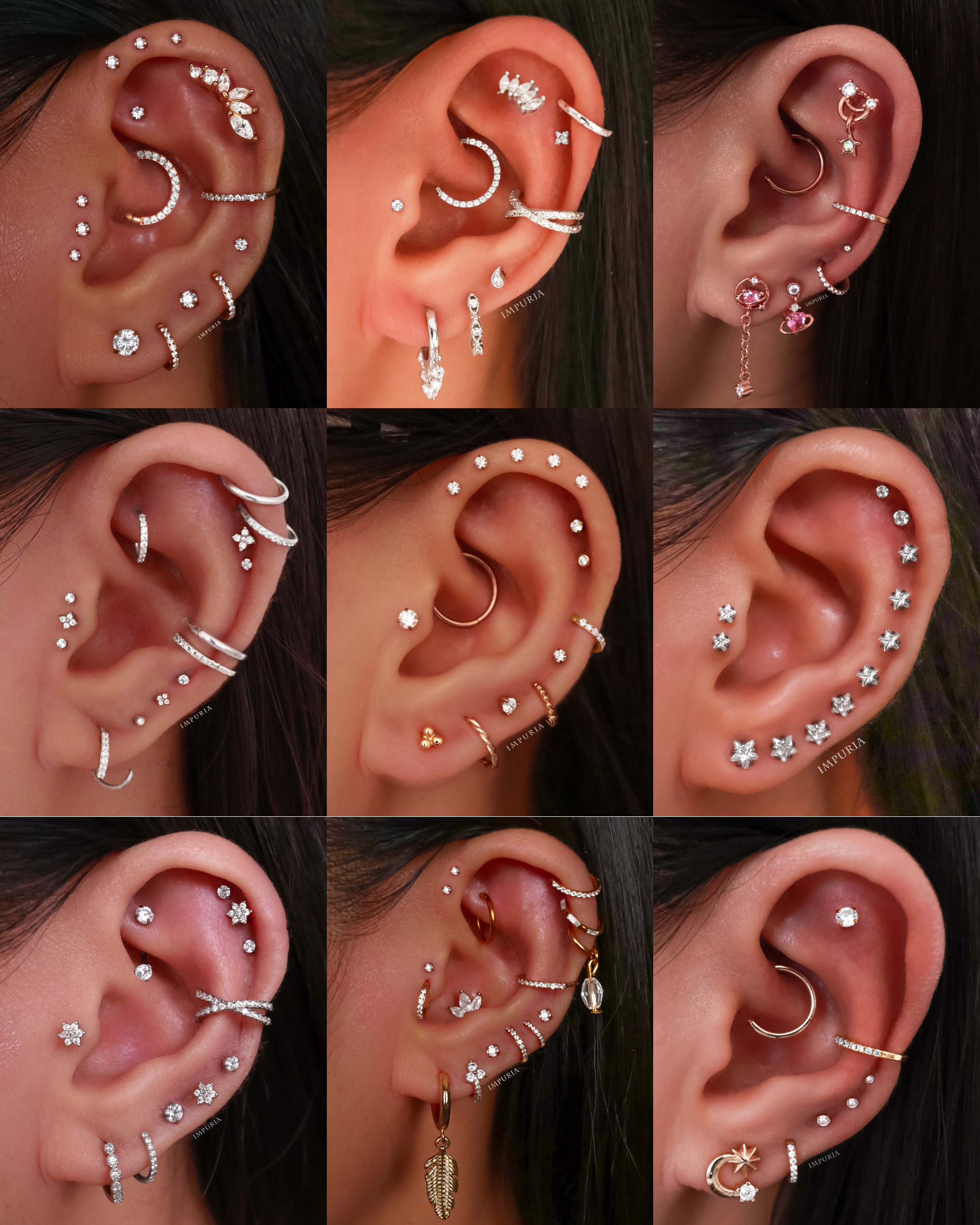 Pretty Cute Multiple Ear Piercing Curation Ideas for Women - www.Impuria.com #earpiercings