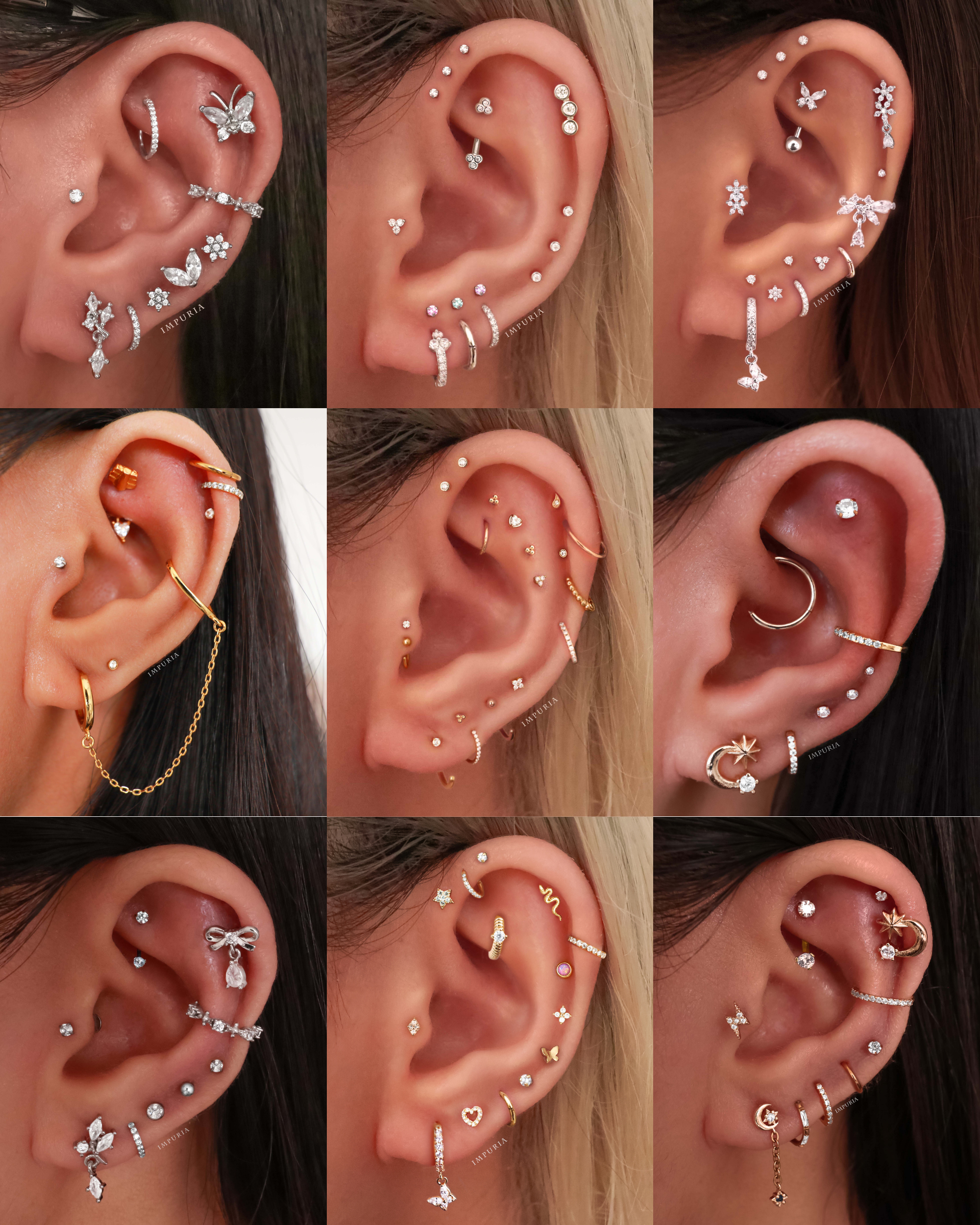 Cartilage Ring Hoop Earring - Cute Ear Piercing Ideas for Women - www.Impuria.com #earpiercings 