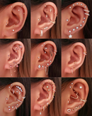 Crystal Cartilage Helix Clicker Ring Hoop 16G - Cute Multiple Ear Piercing Ideas for Women - www.Impuria.com 