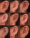 Crystal Cartilage Helix Clicker Ring Hoop 16G - Cute Multiple Ear Piercing Ideas for Women - www.Impuria.com 