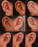 Cartilage Earrings Earring Studs Cute Multiple Ear Piercing Ideas for Women - www.Impuria.com