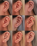 Spike Huggie Hoop Earrings for Women Unique Ear Curation Piercing Ideas for Women - www.Impuria.com