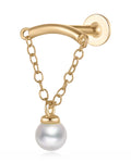 Absolute Hidden Helix Pearl Chain Drop Ear Piercing Earring Stud - www.Impuria.com #earpiercings