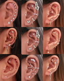 Flower cartilage earring stud cute ear piercing ideas for women - www.Impuria.ocm