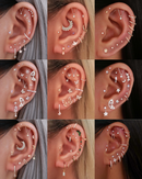 Hidden Helix Crystal Chain Drop Cartilage Ear Piercing Ideas for Women - www.Impuria.com