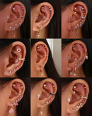 Cute Ear Piercing Jewelry Ideas for Women Opal Cartilage Helix Stud Earrings - www.Impuria.com
