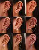 Spike Huggie Hoop Earrings for Women Unique Ear Curation Piercing Ideas for Women - www.Impuria.com
