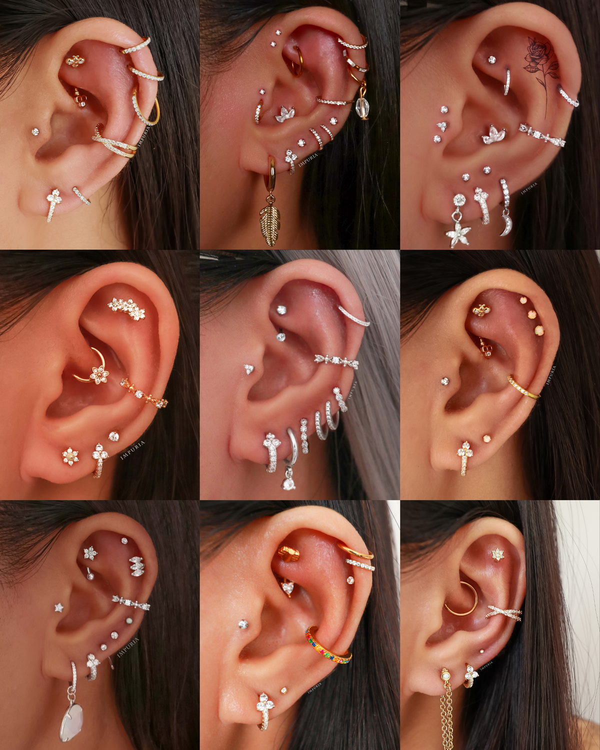 Kaia Trinity Huggie Hoop Earrings