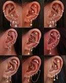 Cute Moon Star Huggie Hoop Earrings - Celestial Ear Piercing Curation Ideas for Women - www.Impuria.com