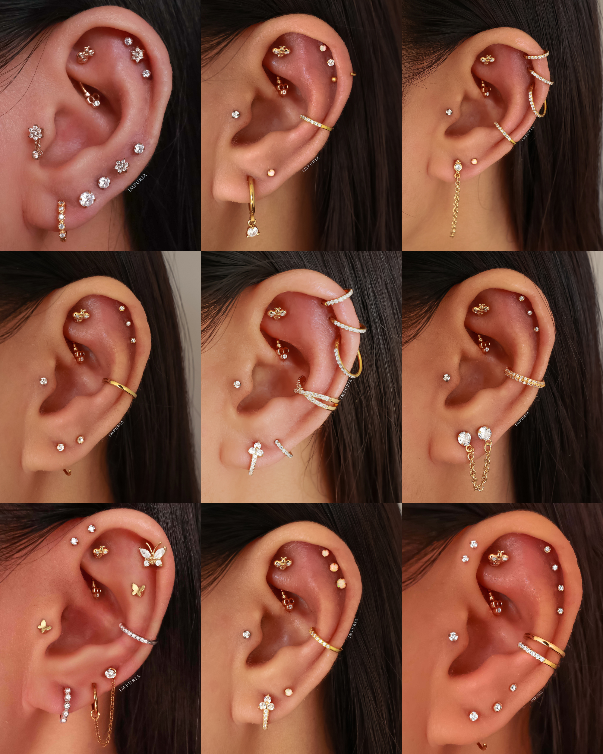 Bee Rook Earring Curved Barbell 16G - Cute Ear Piercing Ideas for Women - www.Impuria.com #earpiercings