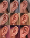 Flower Cartilage Earring Studs Multiple Ear Piercing Curation Ideas for Women - www.Impuria.com