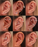 Cartilage Hoop Ring Earrings - Multiple Ear Piercing Curation Ideas for Women - www.Impuria.com