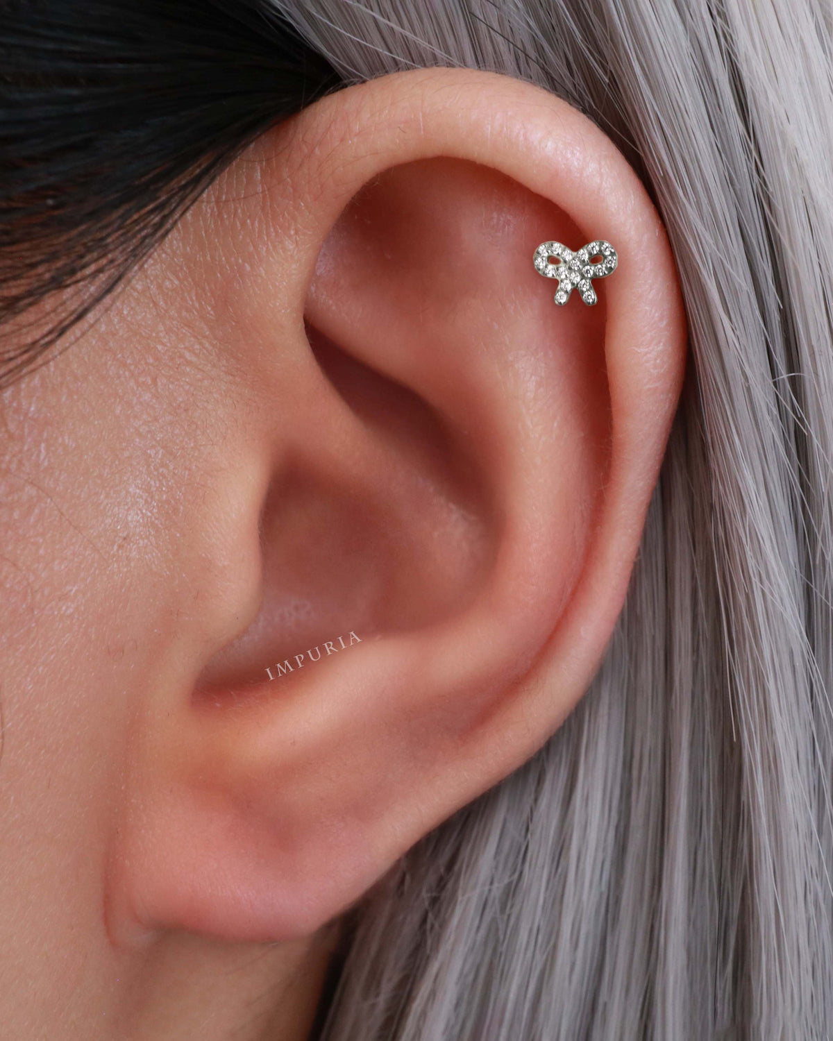 Coquette Bow Flat Back Stud