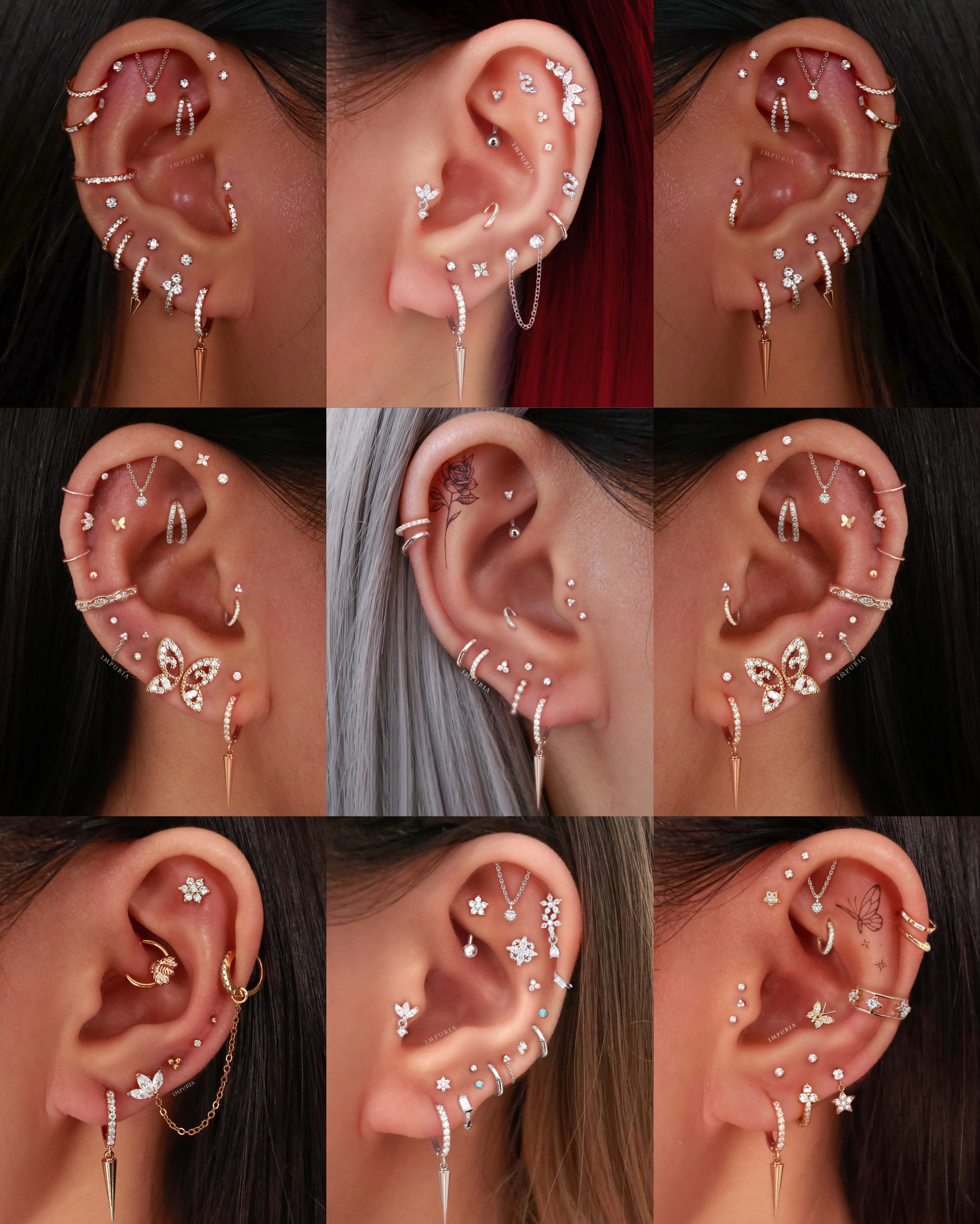 Spike Huggie Hoop Earrings for Women Unique Ear Curation Piercing Ideas for Women - www.Impuria.com #earpiercings