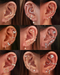 Grace Butterfly Crystal Ear Piercing Earring Stud Set