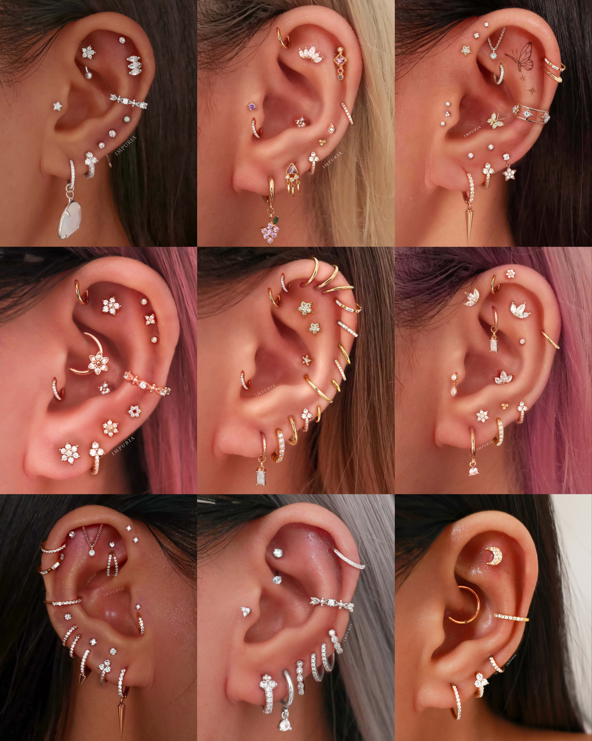 Kaia Trinity Huggie Hoop Earrings