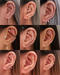 Tragus Stud Earrings 16G Multiple Ear Curation Placement Ideas for Women - www.Impuria.com
