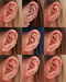 Flat back helix earring stud cute multiple Cartilage  ear piercing ideas for women - Impuria Jewelry