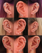 Jules Crystal Bezel Milgrain Hoop Huggie Earrings
