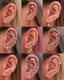Cartilage Hoop Earring Helix Ring Cute Ear Piercing Jewelry for Women - www.Impuria.com