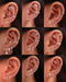 Cute Cartilage Flat Back Earring Stud for Women - Impuria Ear Piercing Jewelry