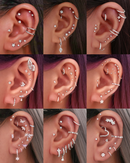 Cartilage Earrings Ring Hoops - Pretty Multiple Ear Piercing Ideas for Women - www.Impuria.com 