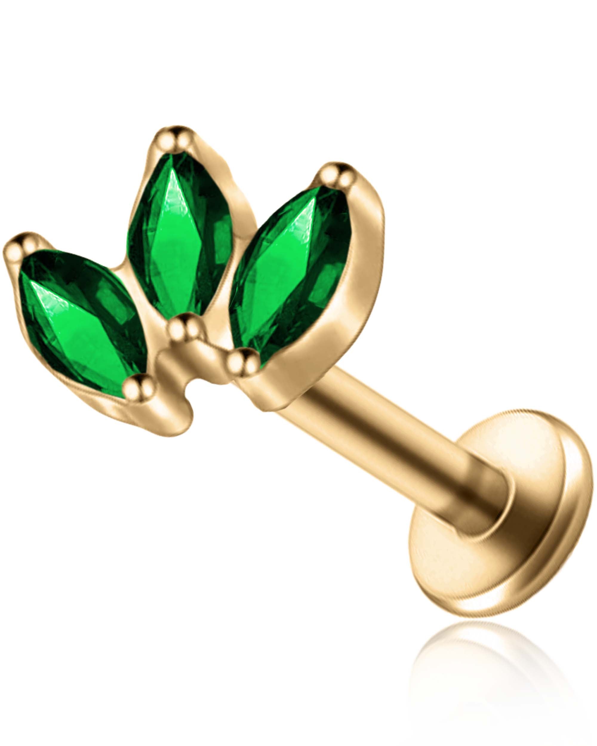 Alma Marquise Flat Back Stud