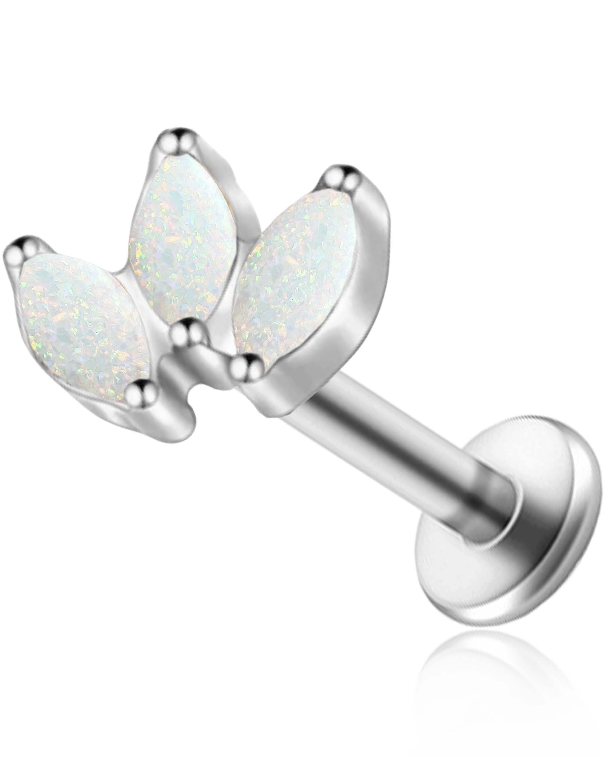 Alma Marquise Flat Back Stud