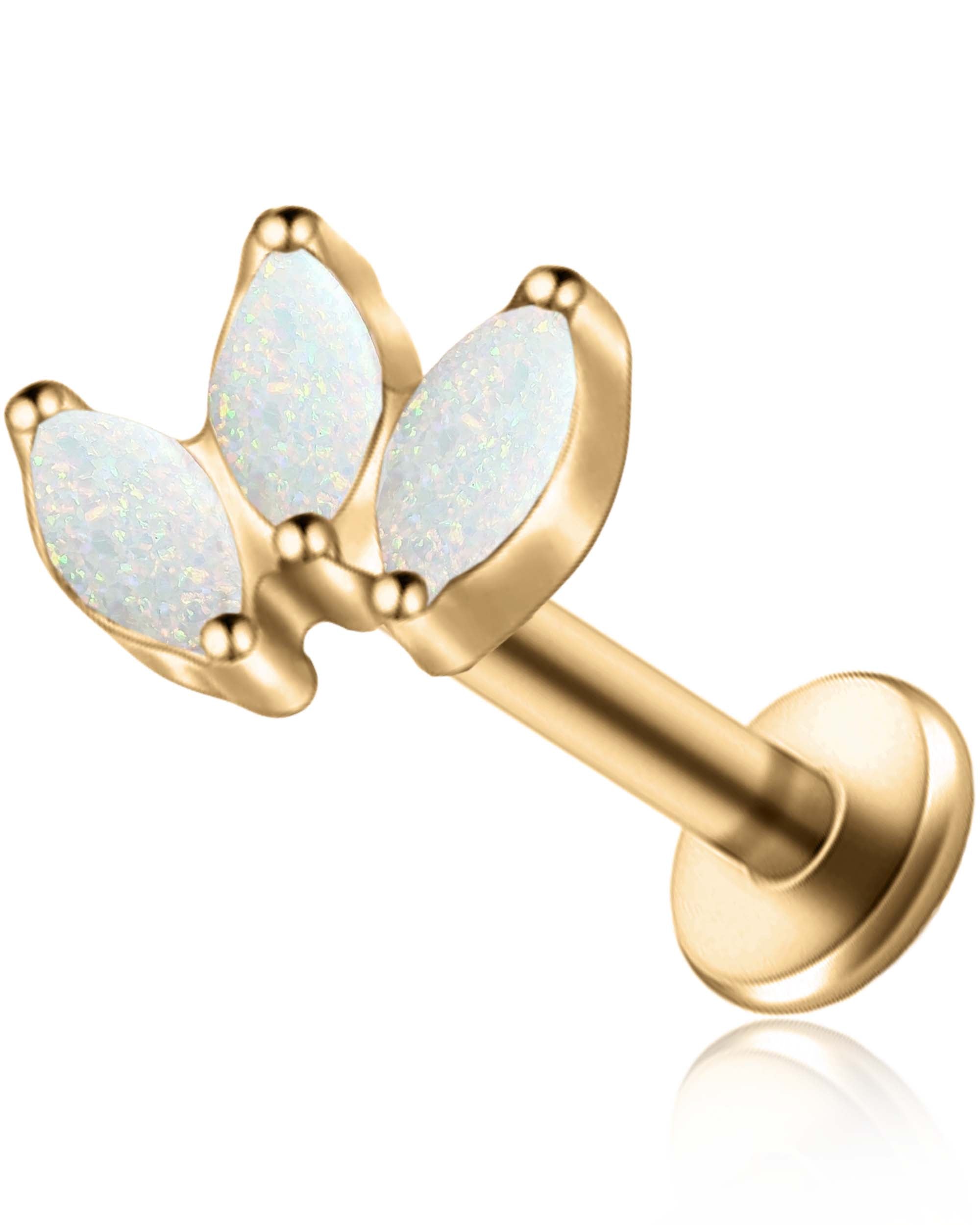 Alma Marquise Flat Back Stud