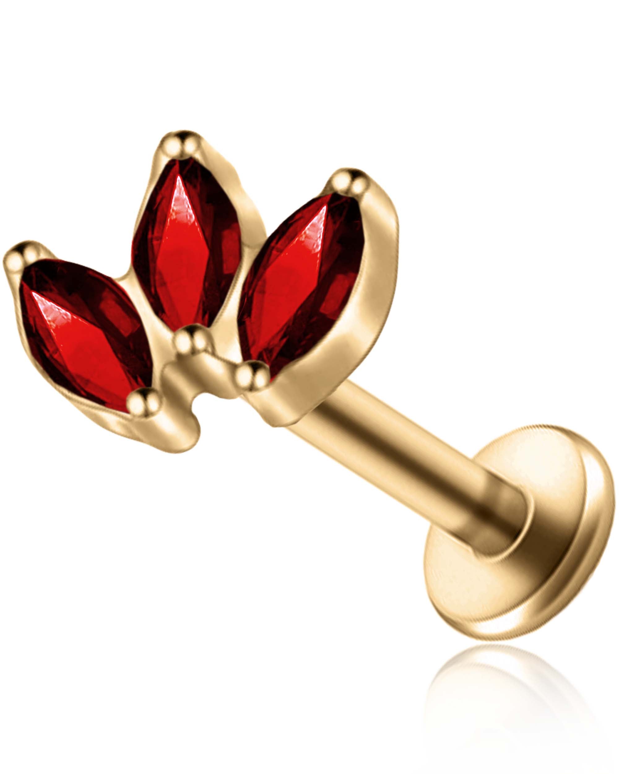 Alma Marquise Flat Back Stud