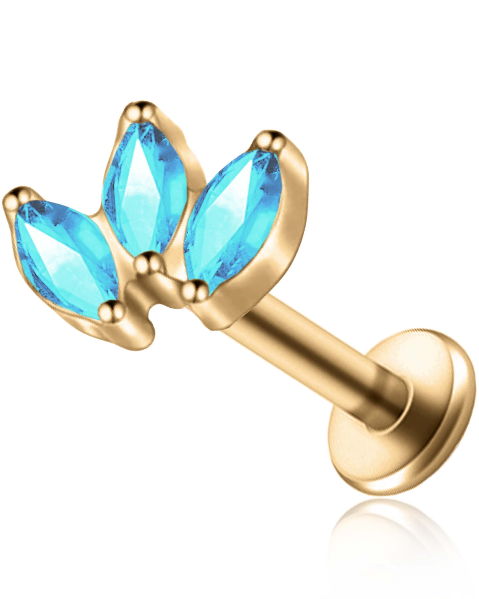 Alma Marquise Flat Back Stud