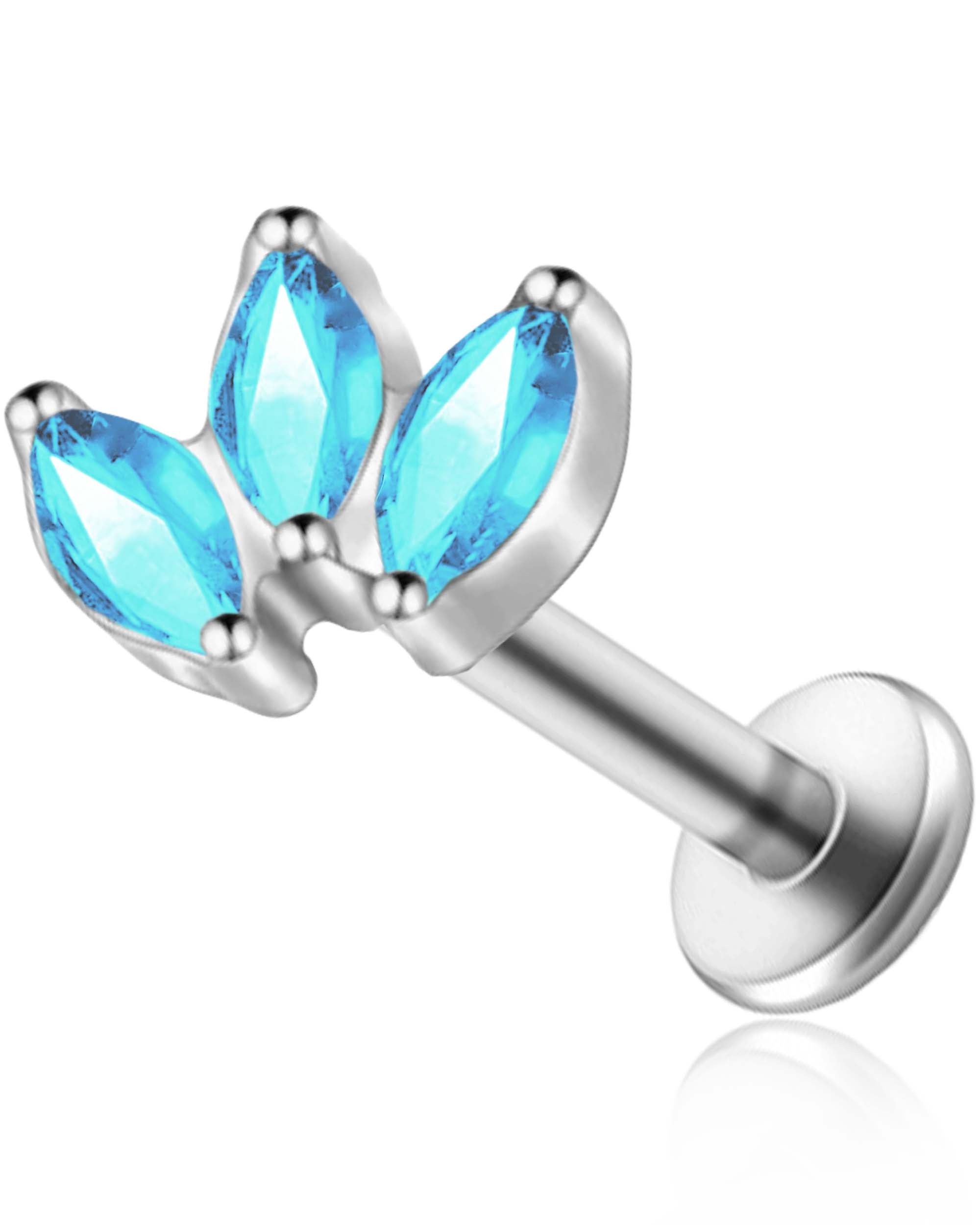 Alma Marquise Flat Back Stud