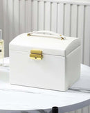 Charlotte Faux Leather Trunk Jewelry Box