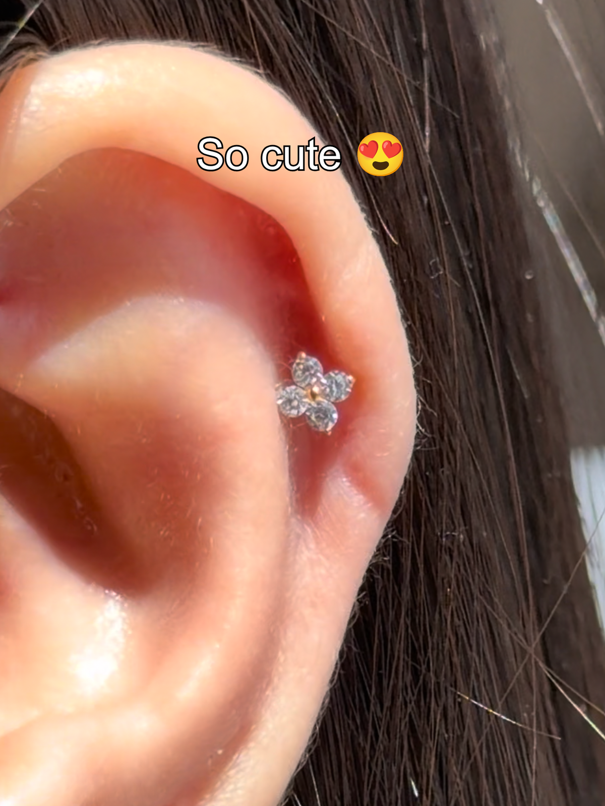 Clover Flat Back Stud