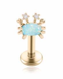 Cute Opal Crab Cartilage Ear Piercing Earring Stud - www.Impuria.com 