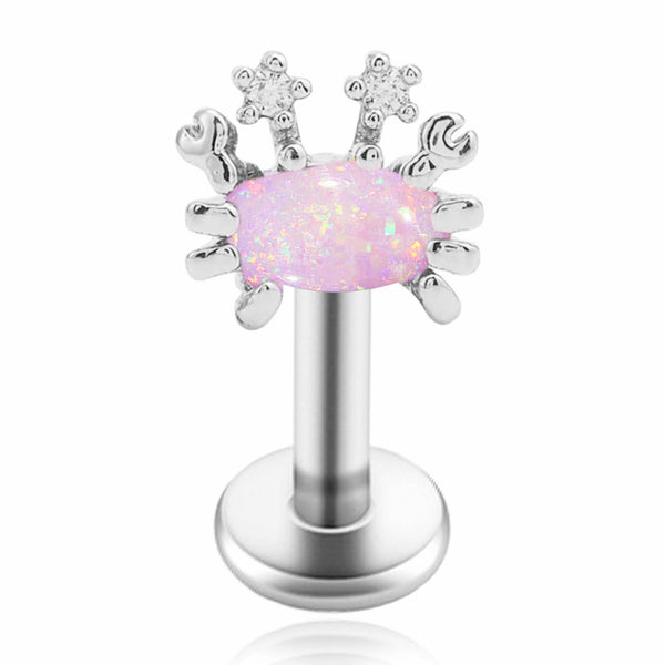 Opal Crab Cartilage Earring Stud 16G - Impuria Ear Piercing Jewelry