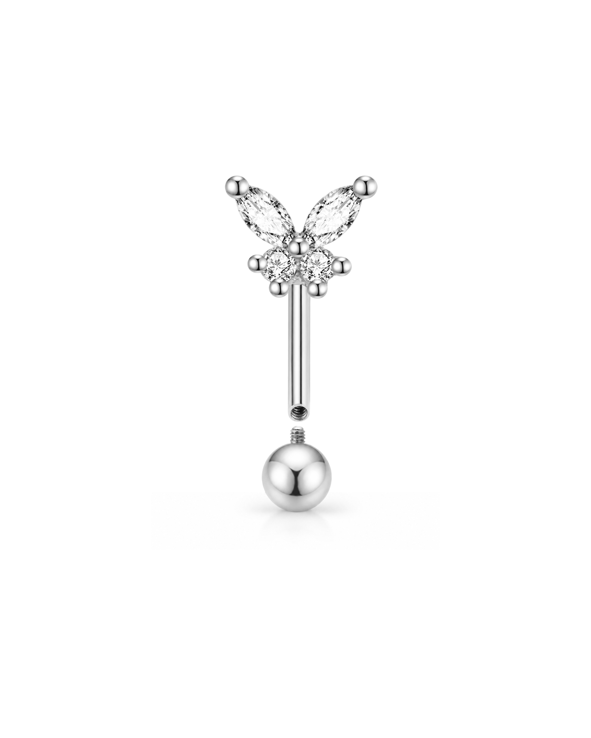 Dance-Butterfly-Curved-Barbell-rook-piercing-jewelry-silver-open